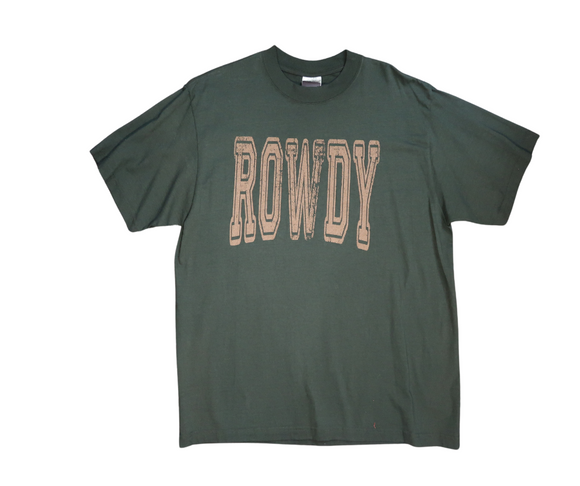 Heavyweight Green Rowdy Distressed T-Shirt