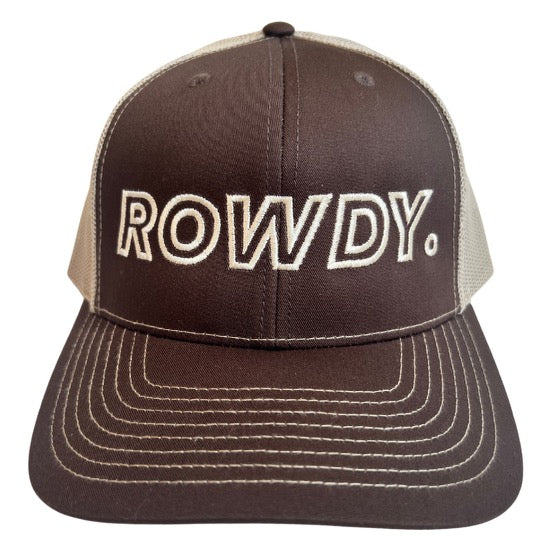 Rowdy Outline Brown Trucker
