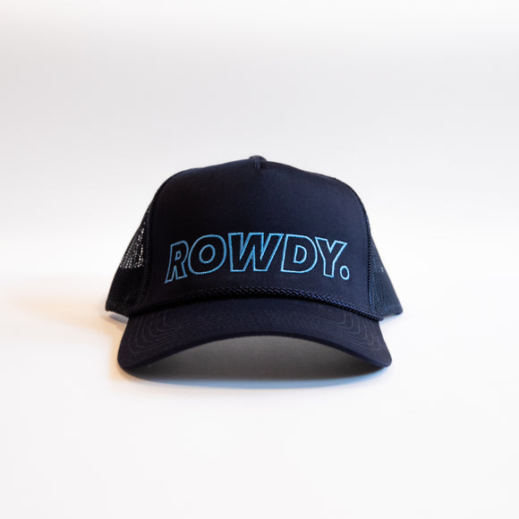 Rowdy Outline 2-Tone Blue Trucker
